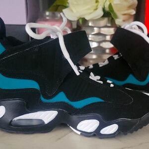 Kids Black and Teal Sneakers